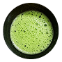 Vibrant green matcha tea frothed in commercial kitchen – Toronto supply