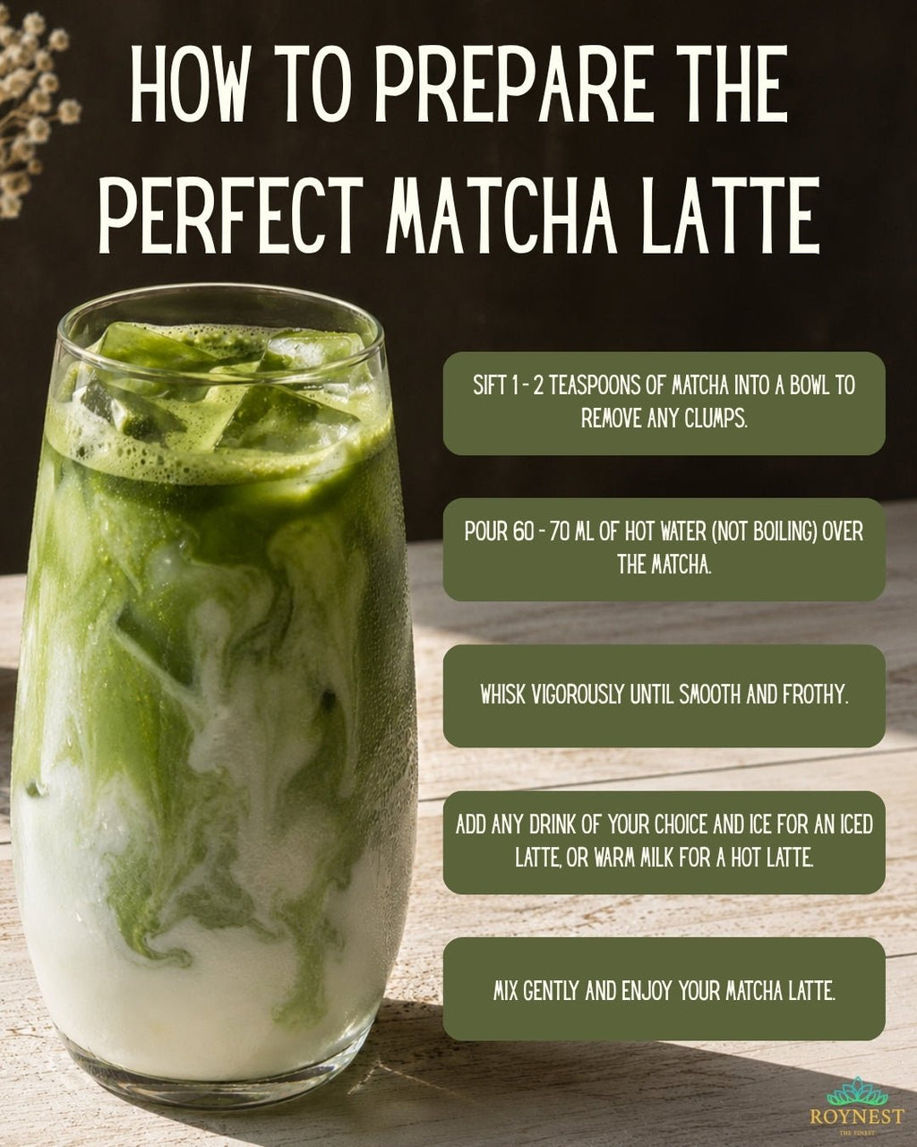 Roynest Premium Matcha Powder 50g - Organic Matcha - Roynest