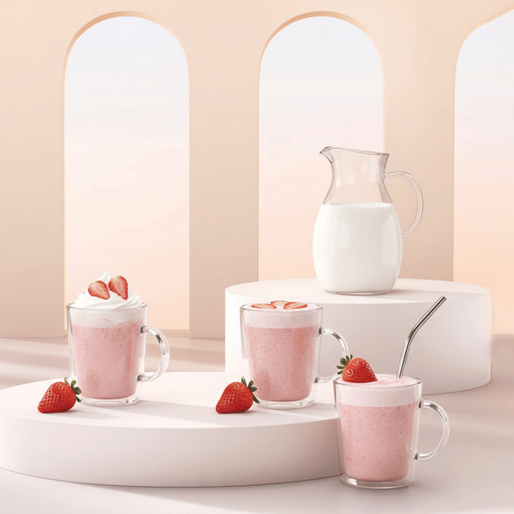 Roynest Strawberry Matcha Latte Case Pack 12 Pieces - Roynest