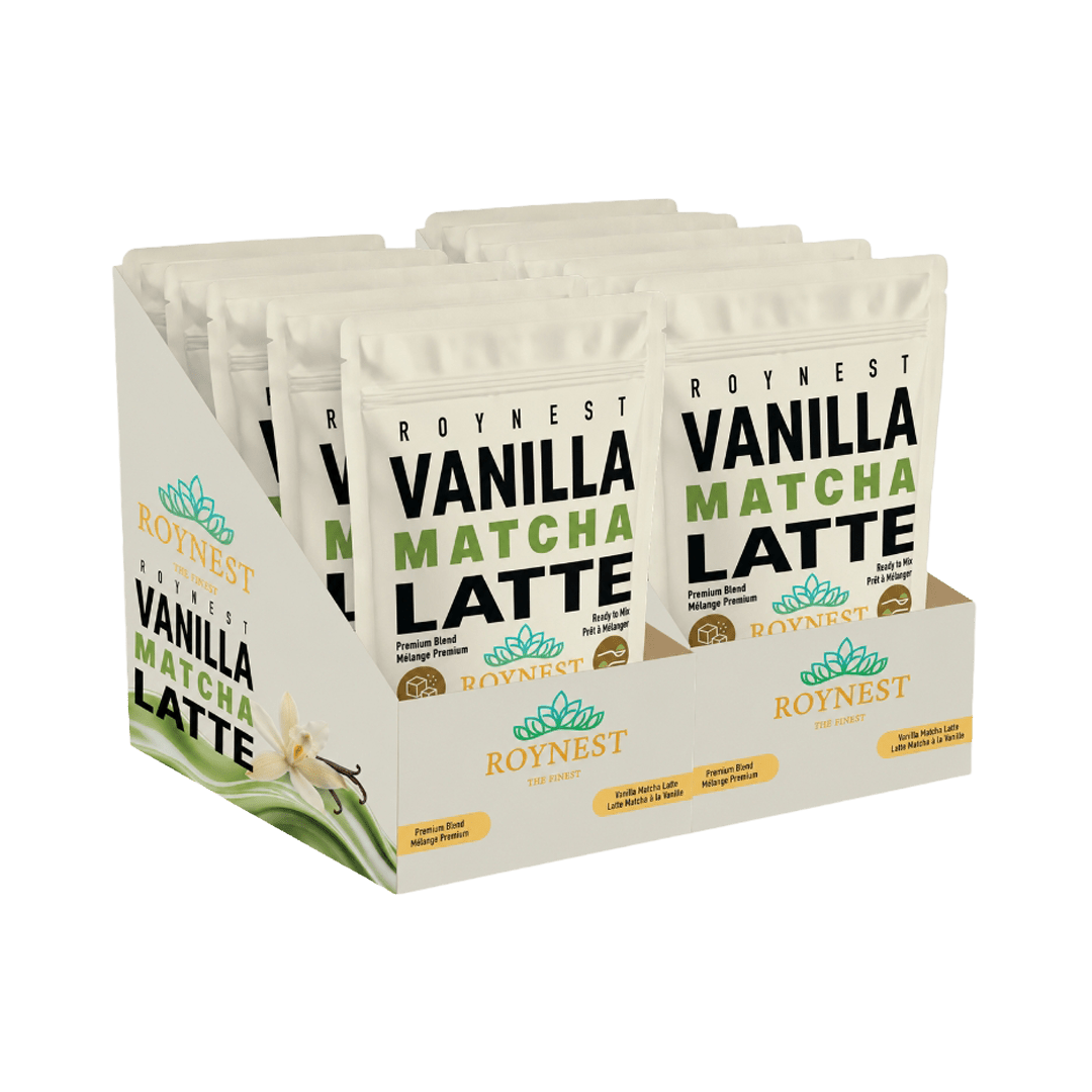 Roynest Vanilla Matcha Latte – Case of 16 | Premium Powder - Roynest